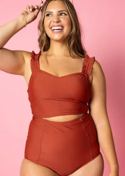 Kortni Jeane Amber Brown | Extended High-Waisted Bottoms AmberBrown Online