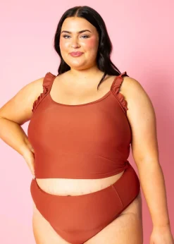 Kortni Jeane Amber Brown | Flutter Top AmberBrown Outlet
