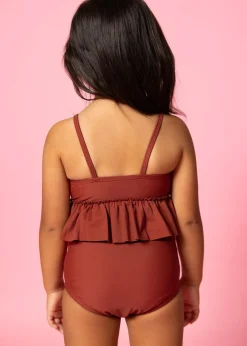 Kortni Jeane Amber Brown | Mini Peplum Top AmberBrown Online