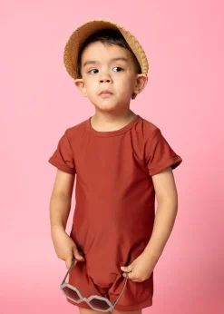 Kortni Jeane Amber Brown | Mini Shorties Rashguard (Unisex) AmberBrown Outlet