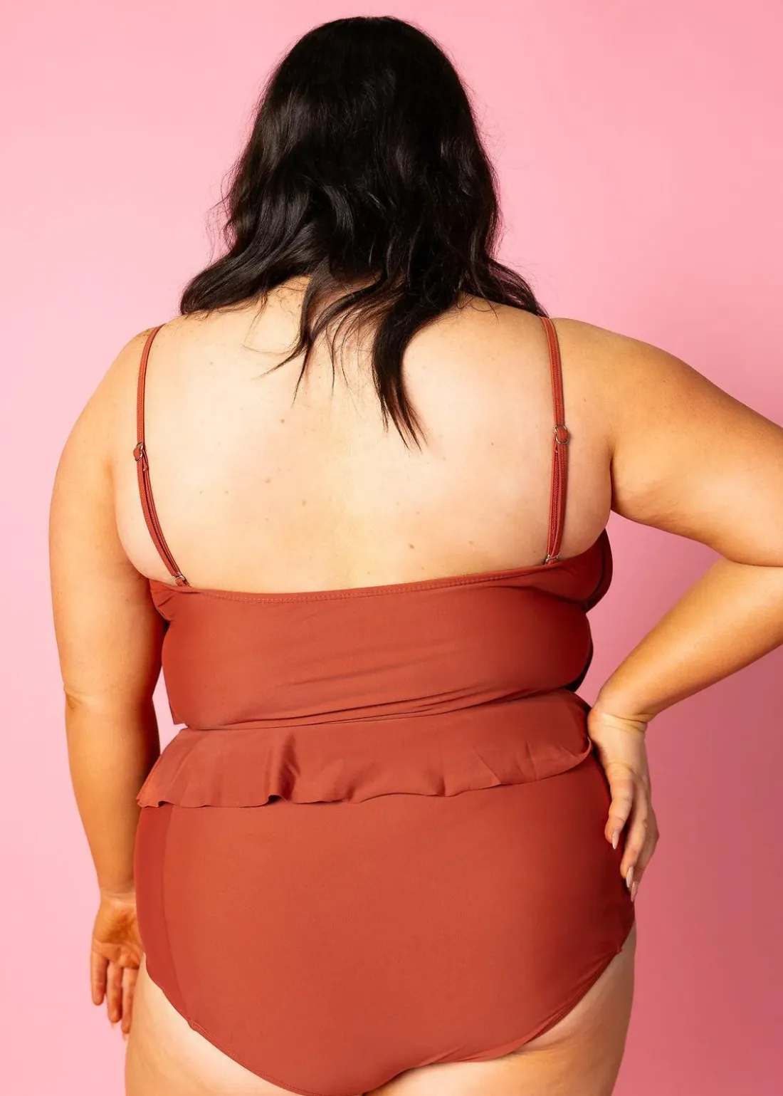 Kortni Jeane Amber Brown | Oversized Ruffle Top AmberBrown New