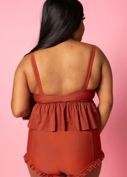 Kortni Jeane Amber Brown | V-Neck Top AmberBrown Fashion