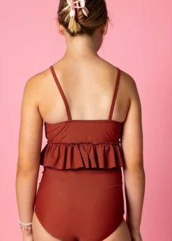 Kortni Jeane Amber Brown | Youth Peplum Top AmberBrown Hot