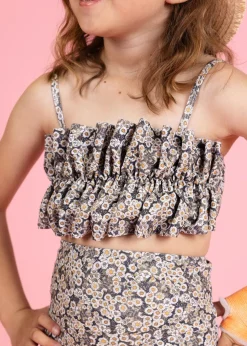 Kortni Jeane Antique Daisy | Mini Oversized Ruffle Top AntiqueDaisy Clearance