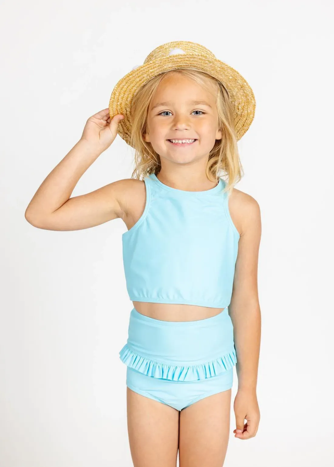 Kortni Jeane Arctic Blue | Mini Mid-Ruffle Bottoms ArcticBlue Best