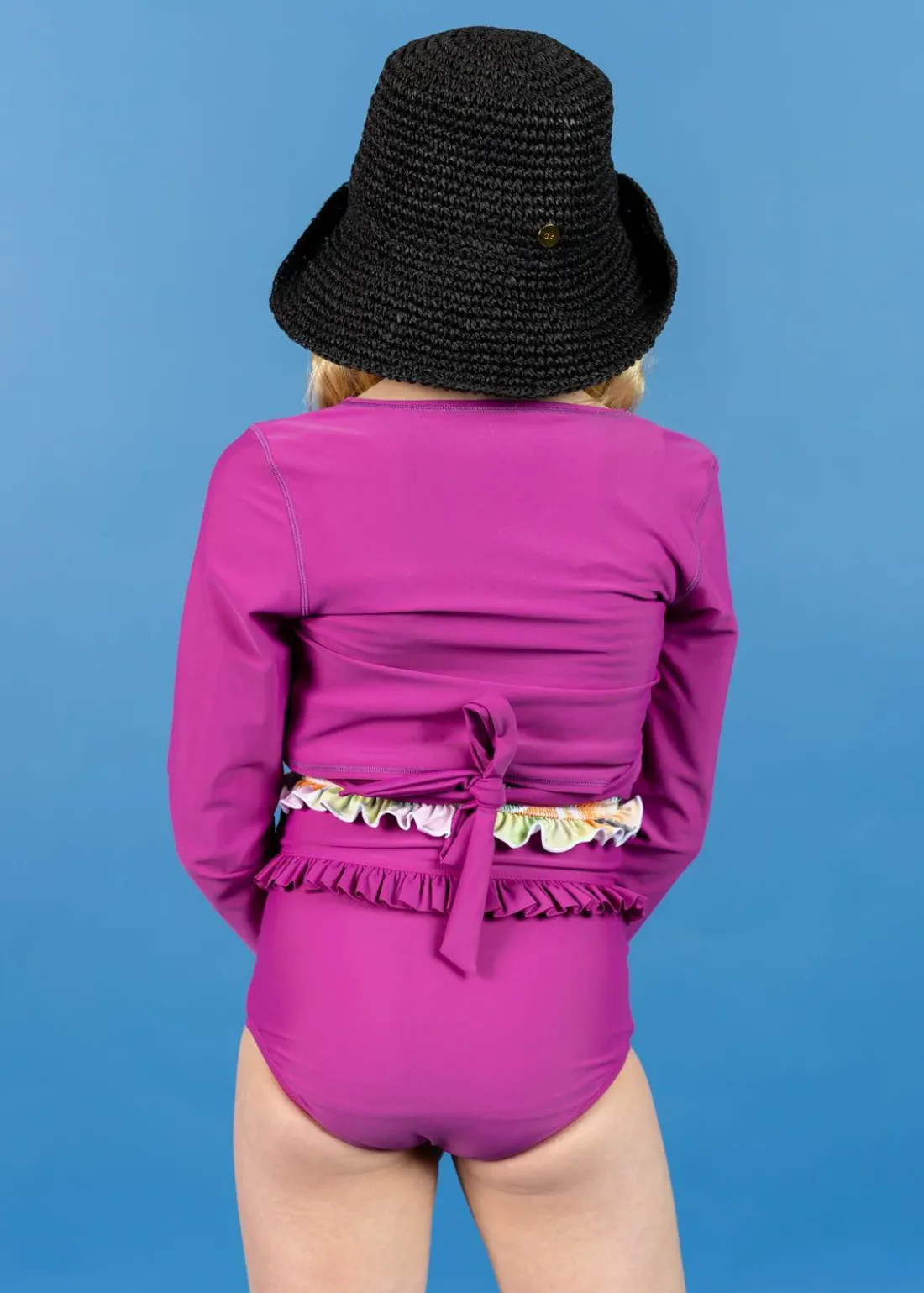 Kortni Jeane | Youth Wrap Top Rashguard Berry Clearance