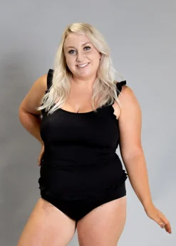 Kortni Jeane | Mid-Ruffle Bottoms Black Outlet