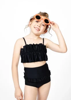 Kortni Jeane | Mini Mid-Ruffle Bottoms Black Hot