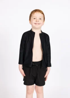 Kortni Jeane | Mini Rashguard Top (Unisex) with Zipper Black Sale