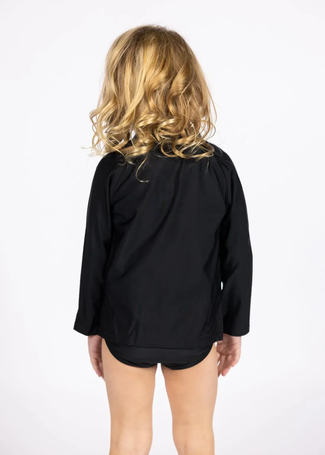 Kortni Jeane | Mini Rashguard Top (Unisex) with Zipper Black Sale