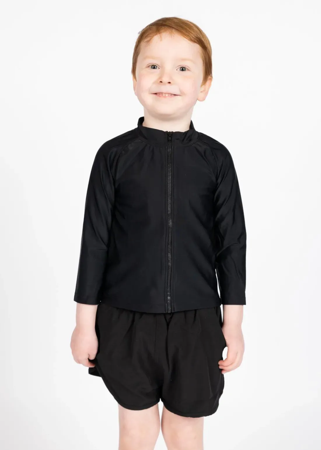 Kortni Jeane | Mini Rashguard Top (Unisex) with Zipper Black Sale