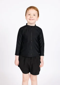 Kortni Jeane | Mini Rashguard Top (Unisex) with Zipper Black Sale