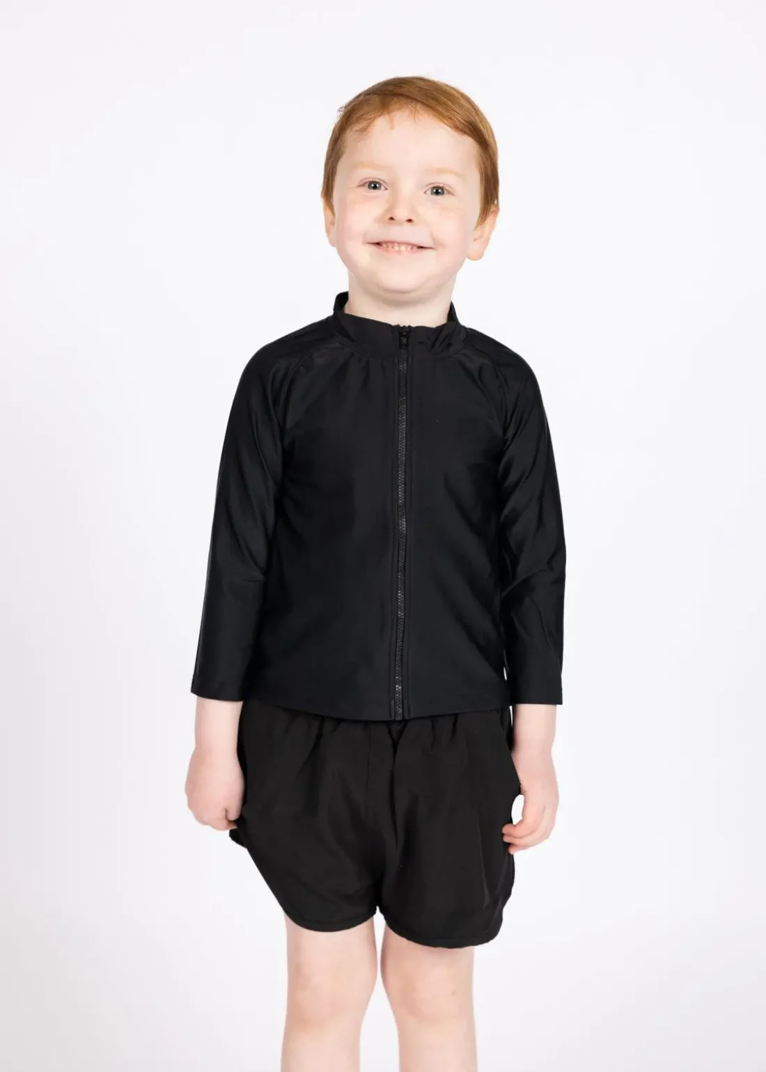 Kortni Jeane | Mini Rashguard Top (Unisex) with Zipper Black Sale