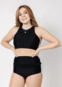 Kortni Jeane | Youth Mid-Ruffle Bottoms Black Sale