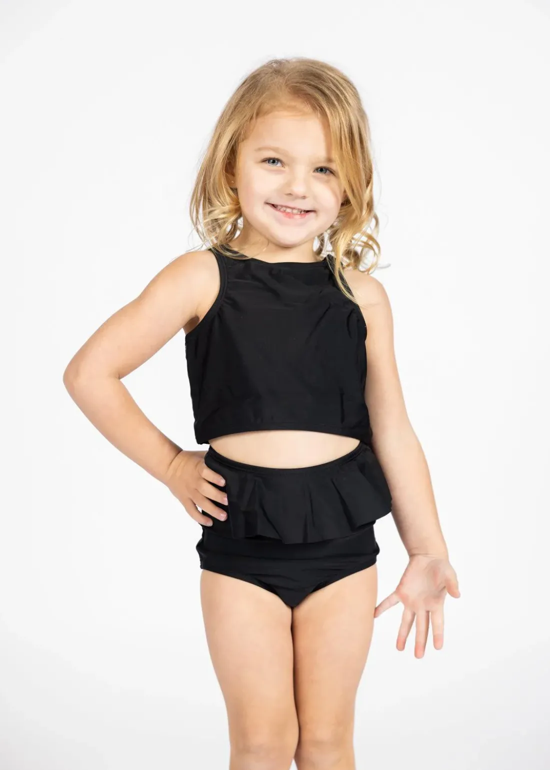 Kortni Jeane | Youth Peplum Bottoms Black Fashion