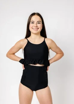 Kortni Jeane | Youth Peplum Top Black Outlet