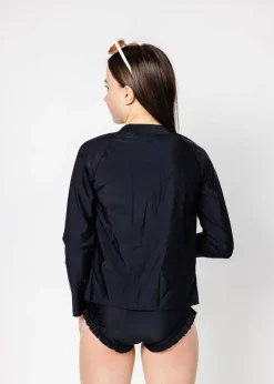 Kortni Jeane | Youth Rashguard Top (Unisex) with Zipper Black Discount