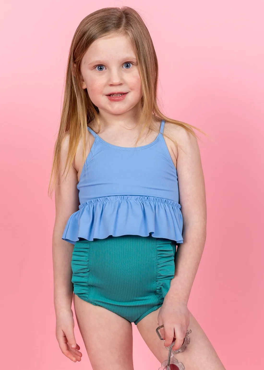 Kortni Jeane Blue Skies | Mini Peplum Top BlueSkies Hot