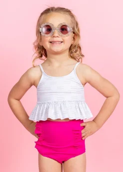 Kortni Jeane Bold Fuchsia | Mini Down in Front Ruffle Bottoms BoldFuchsia Sale