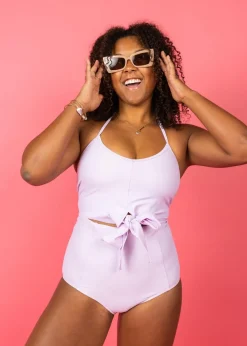 Kortni Jeane Bright Lilac | Extended High-Waisted Bottoms BrightLilac Hot