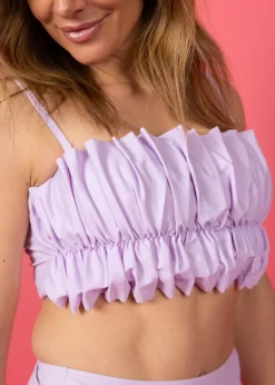Kortni Jeane Bright Lilac | Oversized Ruffle Top BrightLilac Online