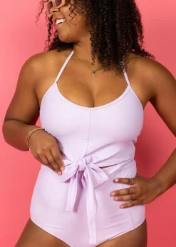 Kortni Jeane Bright Lilac | Tied-Up Top BrightLilac Fashion