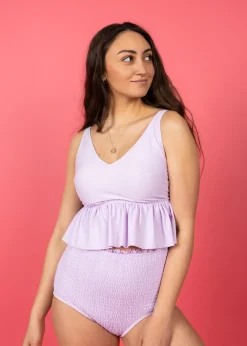 Kortni Jeane Bright Lilac | V-Neck Top BrightLilac Fashion