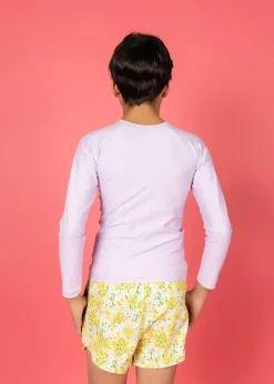 Kortni Jeane Bright Lilac | Youth Rashguard Top (Unisex) BrightLilac Outlet