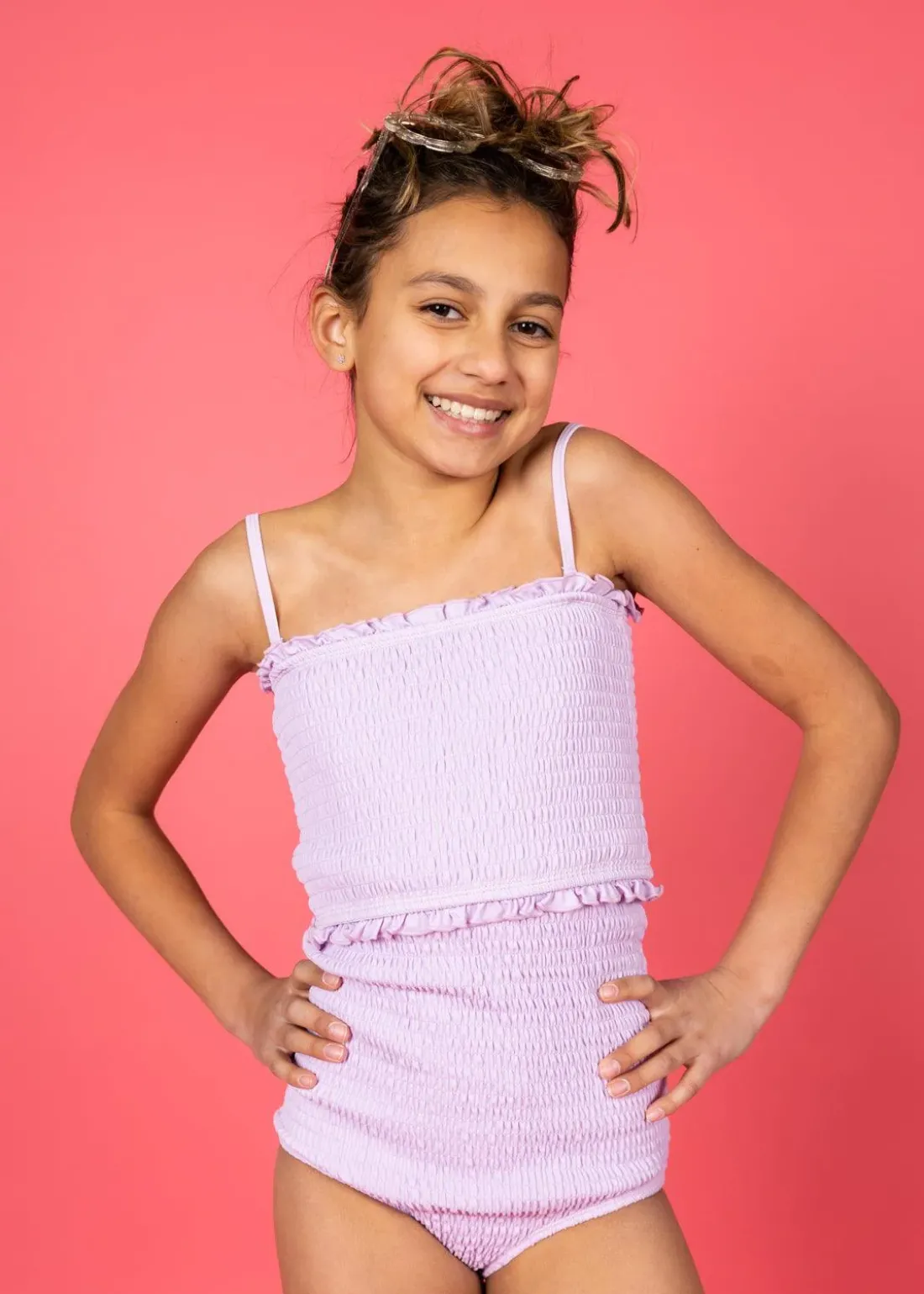Kortni Jeane Bright Lilac | Youth Smocked Bottoms BrightLilac Hot