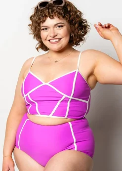Kortni Jeane Brilliant Violet | Lined Up Top Brilliant_Violet Outlet