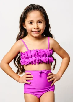 Kortni Jeane Brilliant Violet | Mini Oversized Ruffle Top Brilliant_Violet Outlet