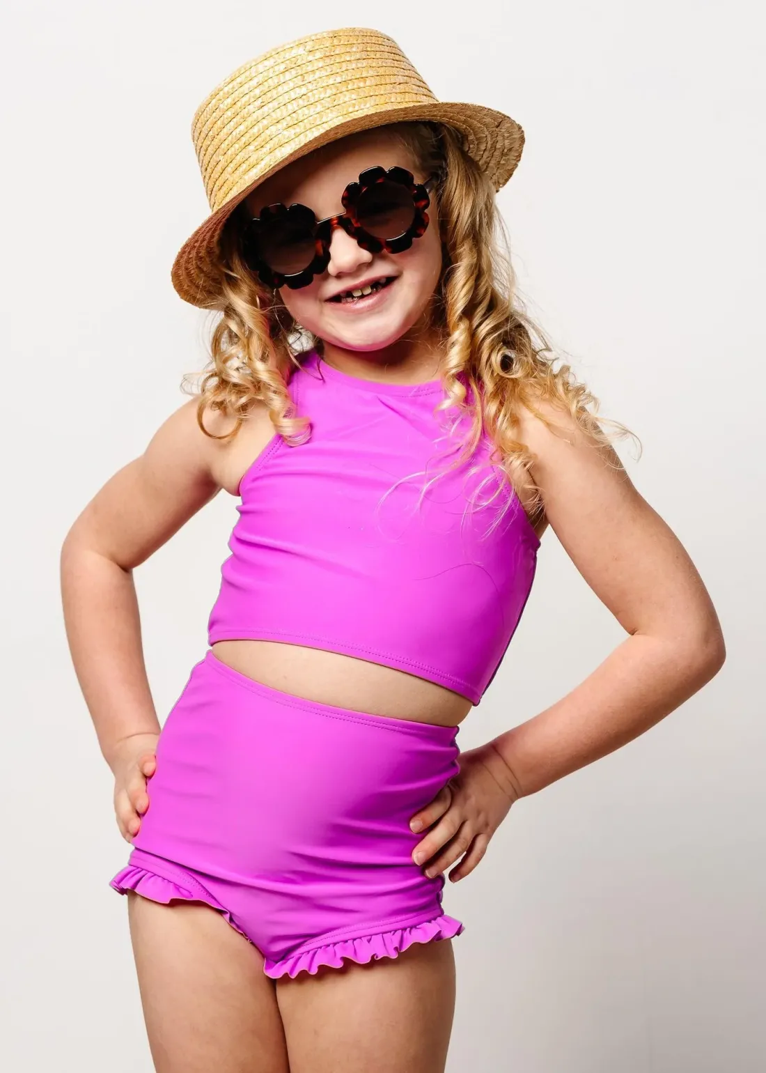 Kortni Jeane Brilliant Violet | Mini Racer Back Top Brilliant_Violet Clearance