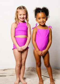 Kortni Jeane Brilliant Violet | Mini Racer Back Top Brilliant_Violet Clearance