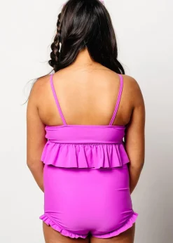 Kortni Jeane Brilliant Violet | Youth All Ruffled Up Bottoms Brilliant_Violet Outlet