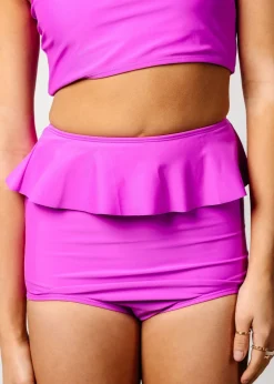 Kortni Jeane Brilliant Violet | Youth Peplum Bottoms Brilliant_Violet Sale