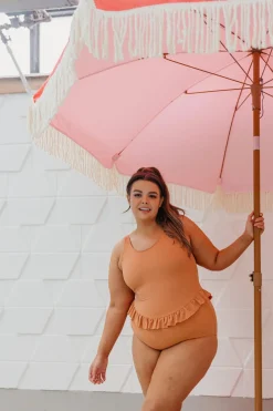 Kortni Jeane | Skirted One-Piece Clay New