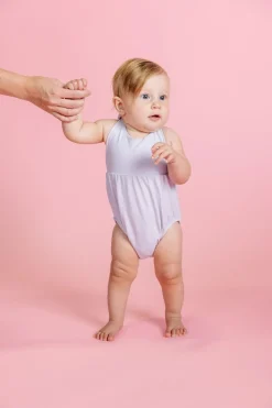 Kortni Jeane Cotton Purple | Baby Romper One-Piece CottonPurple Outlet