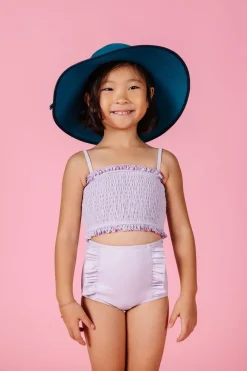 Kortni Jeane Cotton Purple | Mini Down in Front Ruffle Bottoms CottonPurple Hot