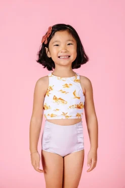 Kortni Jeane Cotton Purple | Mini Down in Front Ruffle Bottoms CottonPurple Hot