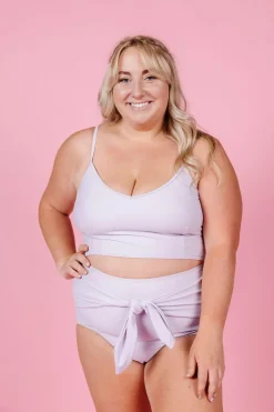 Kortni Jeane Cotton Purple | Tie-Up-Front Bottoms CottonPurple New