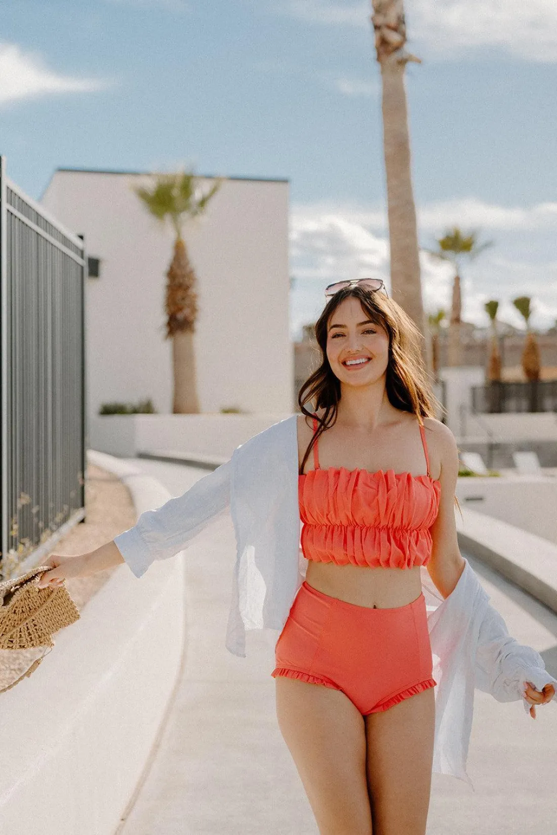 Kortni Jeane Deep Coral | All Ruffled Up Bottoms DeepCoral Best