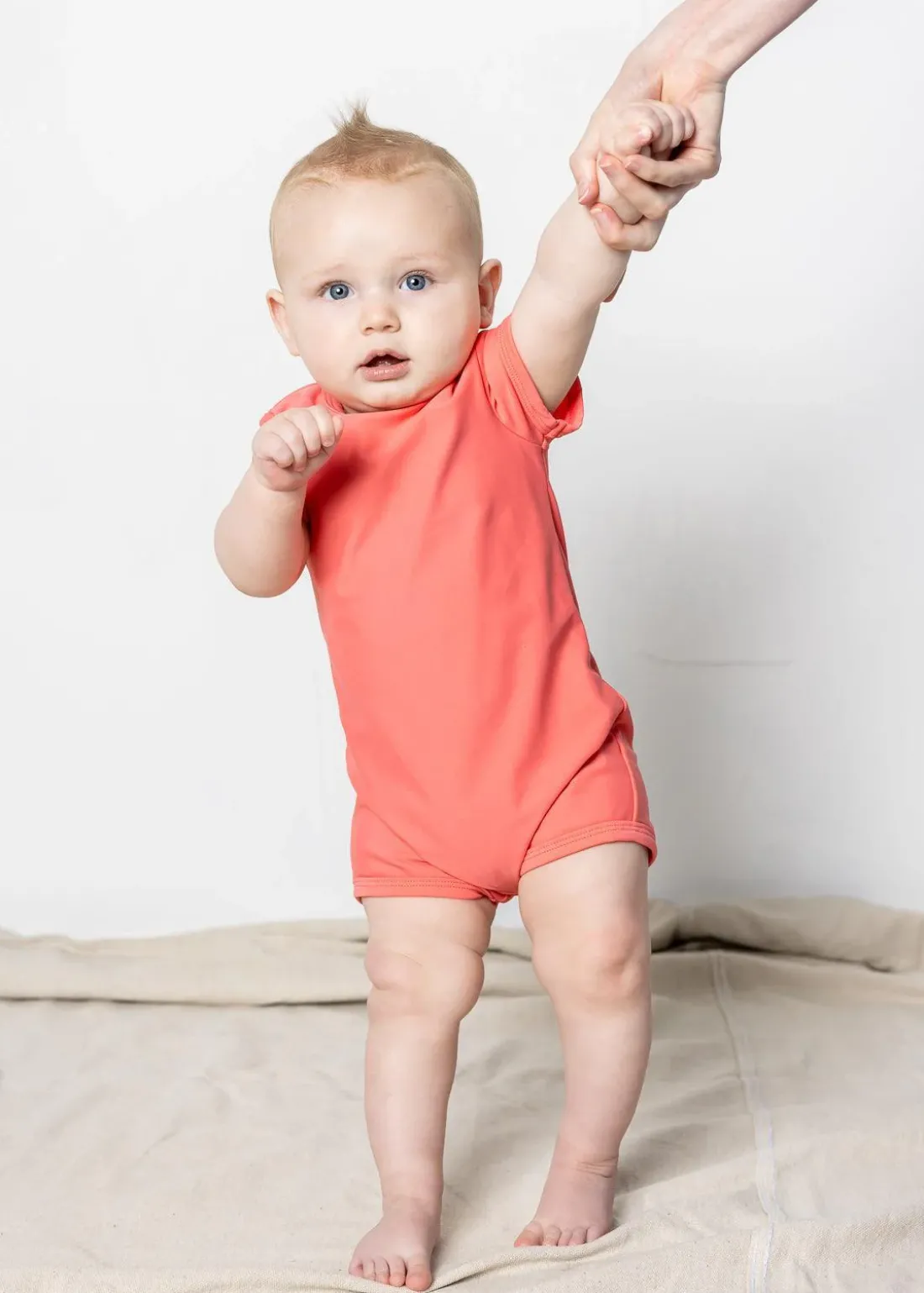 Kortni Jeane Deep Coral | Baby Shorties Rashguard (Unisex) DeepCoral Clearance