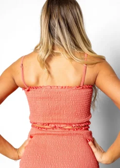 Kortni Jeane Deep Coral | Bandeau Top DeepCoral Sale