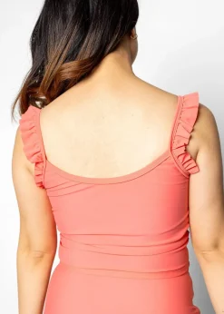 Kortni Jeane Deep Coral | Flutter Top DeepCoral Outlet