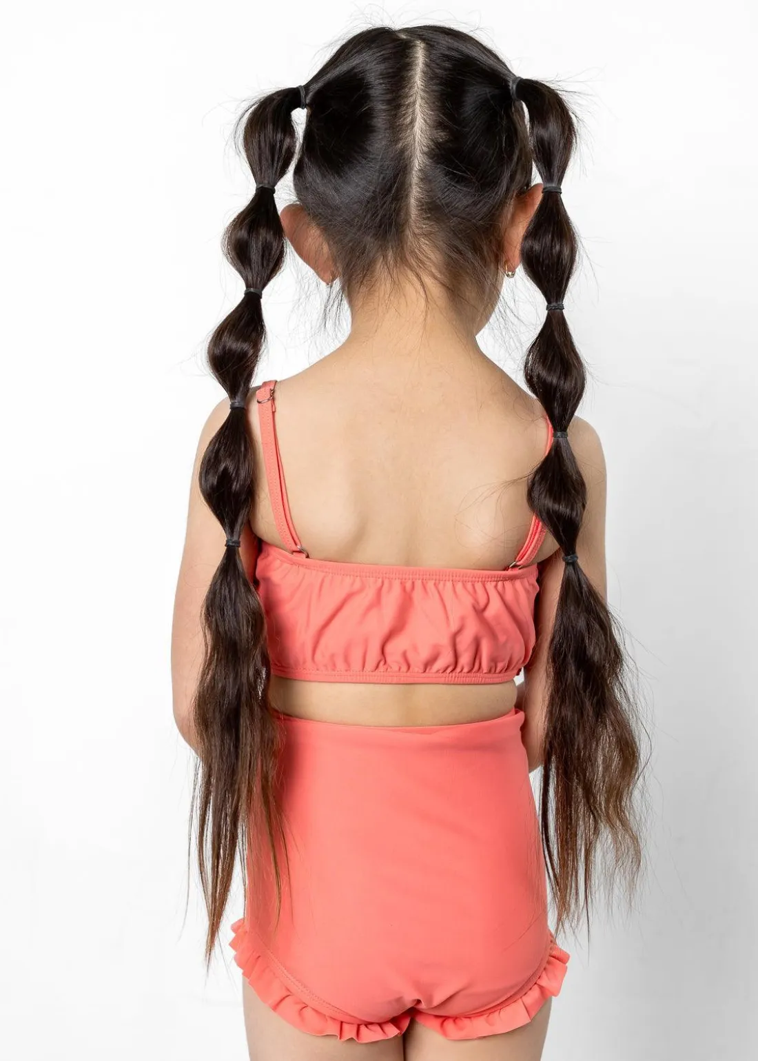 Kortni Jeane Deep Coral | Mini All Ruffled Up Bottoms DeepCoral Hot