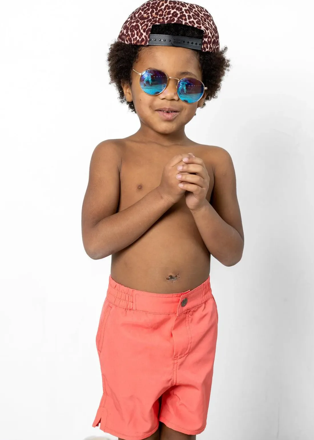 Kortni Jeane Deep Coral | Mini Boardies DeepCoral Fashion