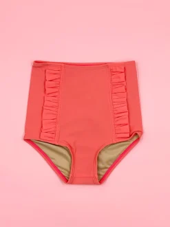 Kortni Jeane Deep Coral | Mini Down in Front Ruffle Bottoms DeepCoral Online