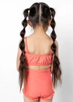 Kortni Jeane Deep Coral | Mini Oversized Ruffle Top DeepCoral Fashion