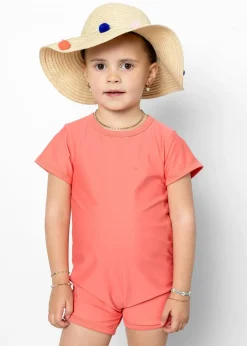 Kortni Jeane Deep Coral | Mini Shorties Rashguard (Unisex) DeepCoral Clearance