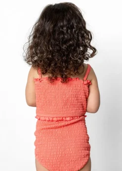 Kortni Jeane Deep Coral | Mini Smocked Bottoms DeepCoral Discount